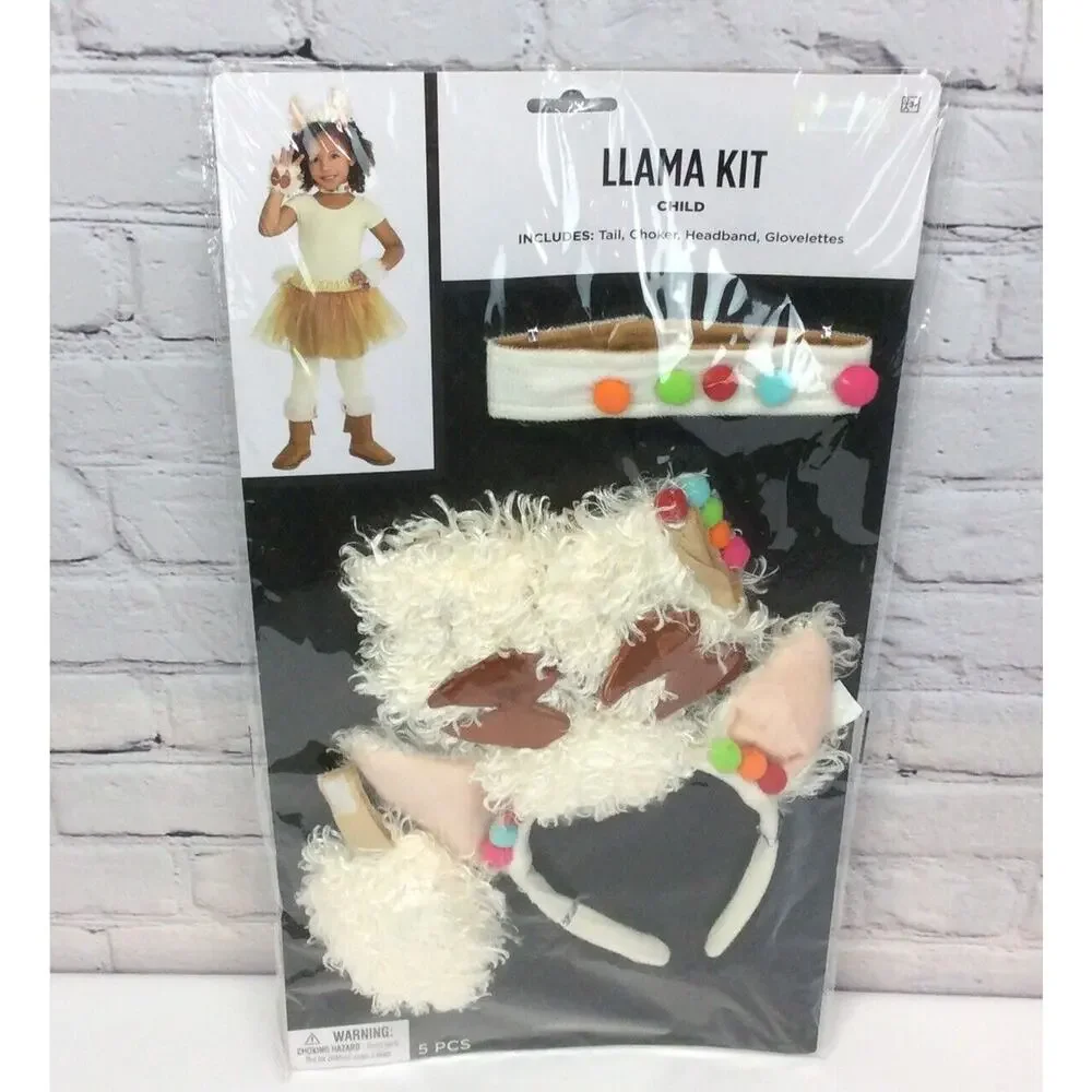 Llama Costume Accessory Kit For Kids Halloween Cosplay Theatrical Party Child 3+